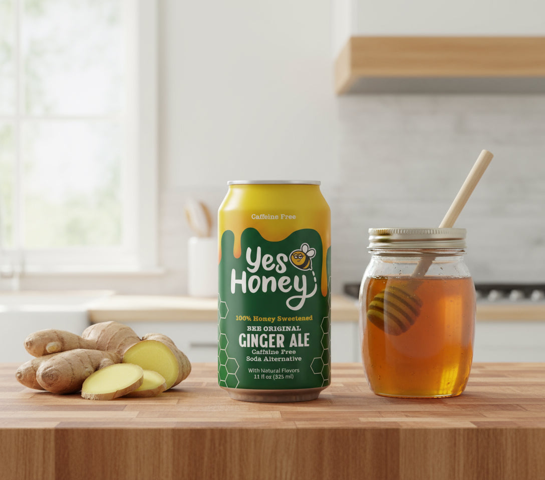 Sparkling Honey Sweetened Ginger Ale Soda Case